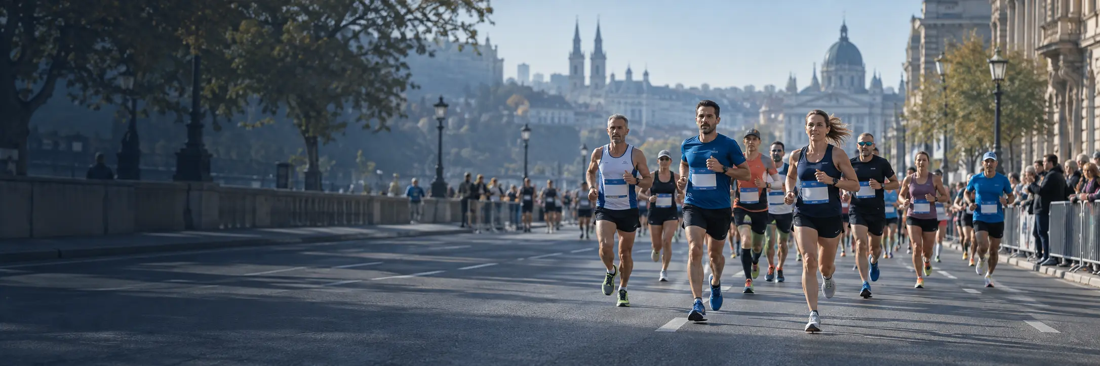 Runners in a road race